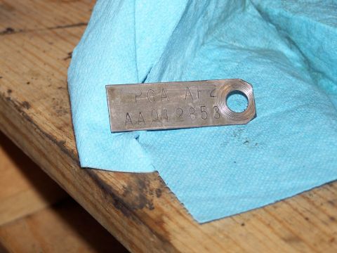 1973 Ford Ranchero - data tag from the C6 tranny