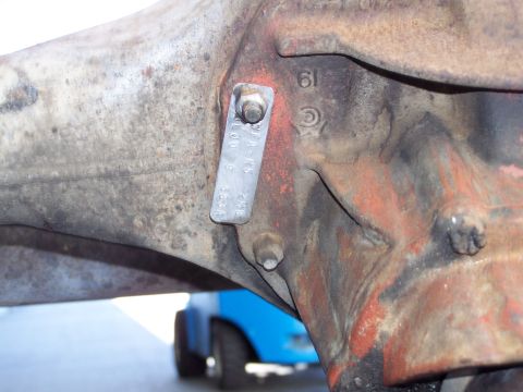 1973 Ford Ranchero - this is the tag on the 3.00 posi rear end i'm going to use.