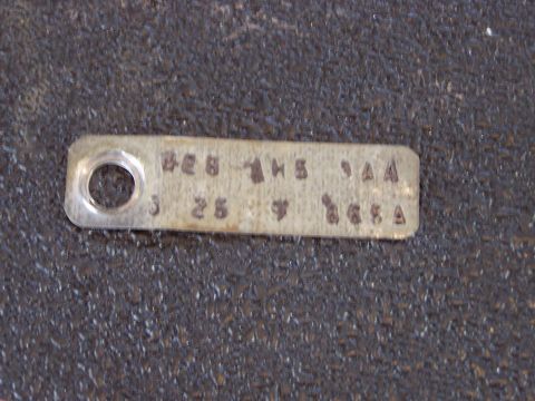 1973 Ford Ranchero - this is the tag from the old 3.25 open diff rearend.