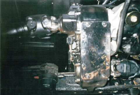 1975 Ford Bronco - Dual-function reservoir, Dana20 T-shift converted to twin-stick, Advance Adapter, Energy Poly. trans. mounts, notched & repositioned crossm…