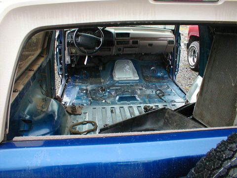 1996 Ford Bronco - SOLD body tub, title, & camper shell
