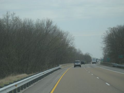 1978 Ford Bronco - A view from a car traveling on a highway with a sign for "GLENN CREEK" visible.