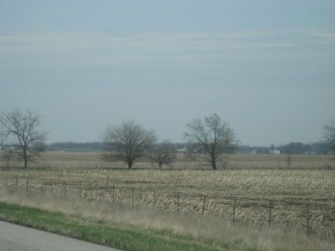 1978 Ford Bronco - A view of a rural landscape during daytime, dry fields and trees.