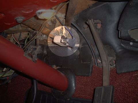 1967 Ford Galaxie - Ignition relay is grounded by a single bolt when it's in place under the dash.
