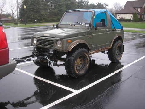 1987 Suzuki Samurai - This 1987 Suzuki Samurai is equipped for off-road adventures with its lifted suspension and tires.