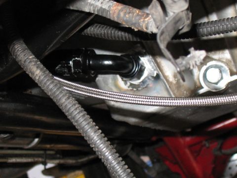 2001 Pontiac Trans Am - oil drain line, welded this time. no more jb weld lol