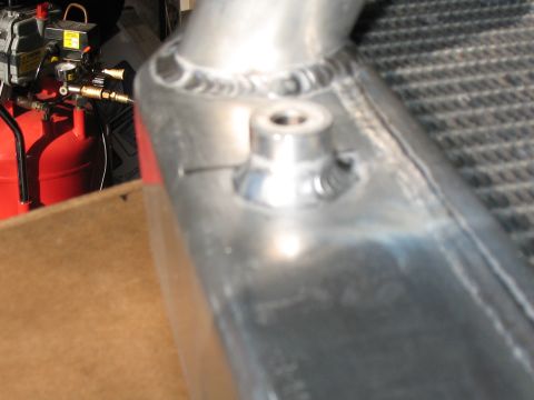 2001 Pontiac Trans Am - Detail of an aluminum radiator part, possibly for a custom build.