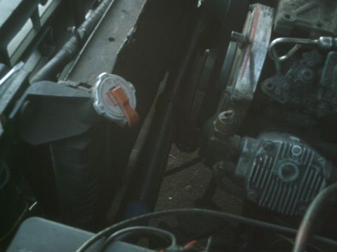1989 Ford Bronco - Radiator cap and engine parts visible in the engine bay.