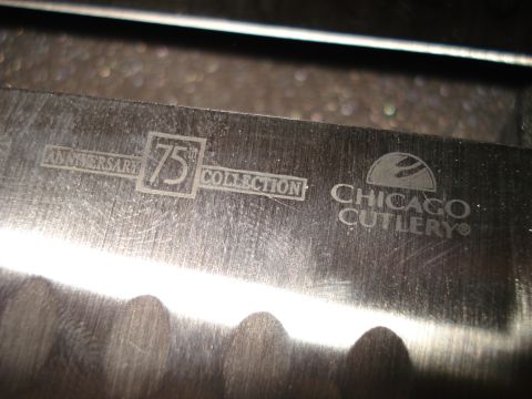 2000 Ford Crown Victoria - Close-up of a Chicago Cutlery knife blade, part of the 75th Anniversary Collection.