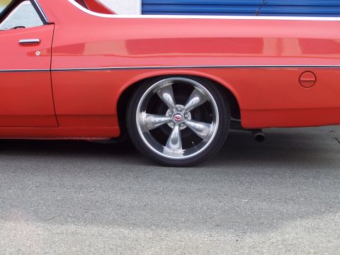 1973 Ford Ranchero - Coy's 20x8.5" C5's in the back w/255/35-ZR20 Nexen 3000 tires. (18" up front)