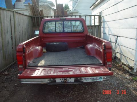 1989 Ford Ranger - Tailgate down, showing that hours of work to get it to work pays off