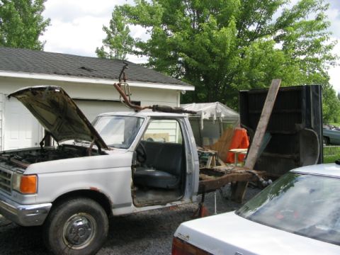 1986 Ford Bronco - and then flip it up on end