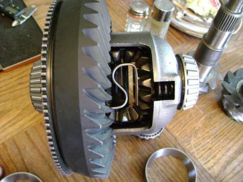 1994 Ford Bronco - Close-up of a differential gear assembly, showing internal components and the outer ring gear.