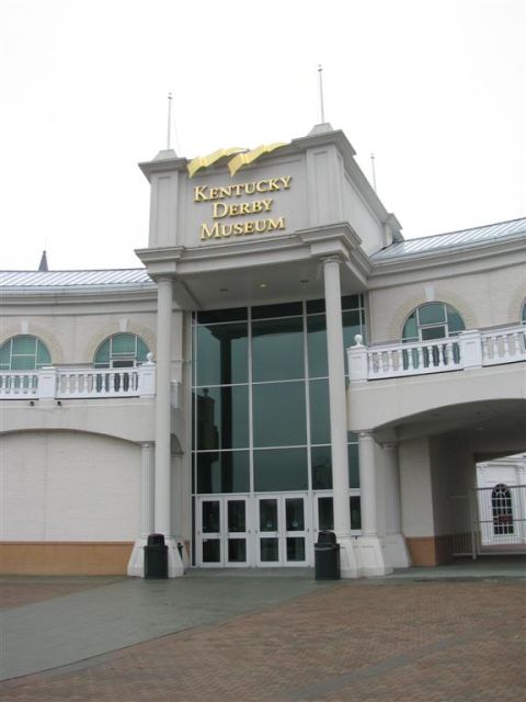 2003 Mercury Marauder - Exterior view of the Kentucky Derby Museum building, its main entrance and architectural details.