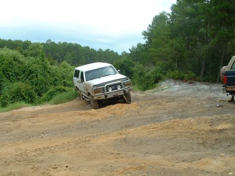 1995 Ford Bronco - jeremey stuck in sand