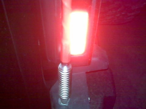 2008 Jeep Wrangler - Close-up of a 2007 Jeep Wrangler's illuminated tail light.
