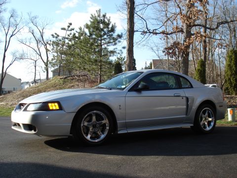 1998 Ford Taurus - This silver coupe, likely a 1999 Ford Mustang, is shown from a three-quarter front perspective.