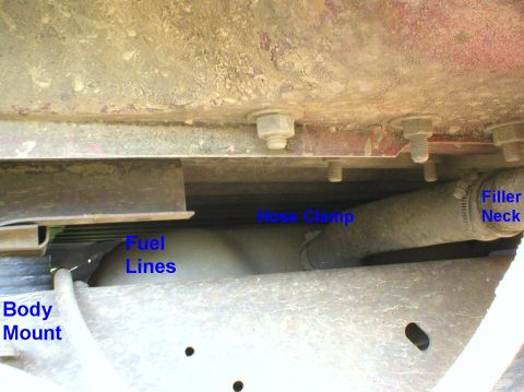 1983 Ford Bronco - Filler Neck Loosen the hose clamp at the tank & pull the outer filler neck off the tank. There is another hard plastic hose inside ('87-96)…