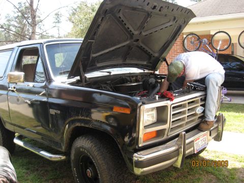 1986 Ford Bronco - Installing the new serpinitne conversion.