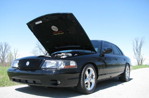 2003 Mercury Marauder - This 2003 Mercury Marauder features a supercharged engine, visible with its hood open.