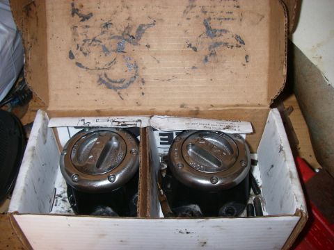 1978 Ford Bronco - Pair of aftermarket manual locking hubs, likely for a 4x4 vehicle, shown in their original packaging.