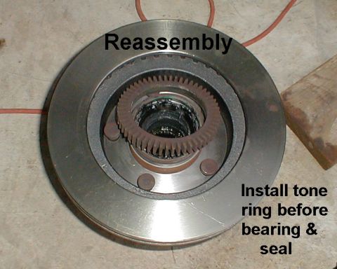1983 Ford Bronco - Rotor Installation 1. Set the rotor onto the back of the hub. 2. Drive the lug studs ( Dorman 610-219 ) through both. 3. If applicable ('93…