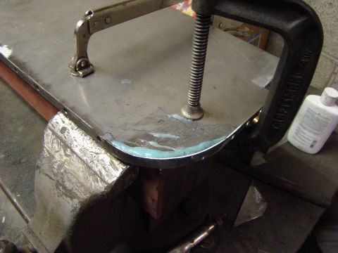 1948 Jeep Wrangler - Close-up of a welding torch tip, likely from a welding machine.