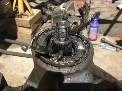 1967 Ford Mustang - About the only way to get the seal out from the outside is to destroy it.