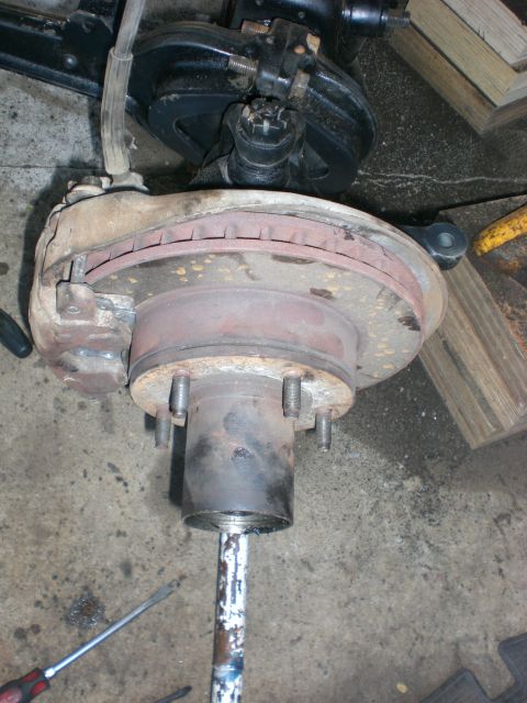 1967 Ford Mustang - Chevy 1/2ton backing plate and caliper. Ford rotor and hub. conversion spindle