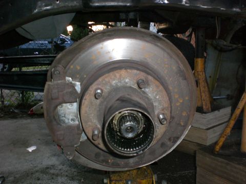 1967 Ford Mustang - In this position you will need to gring a small amout off the caliper and off the knuckle just under the stop bolt.