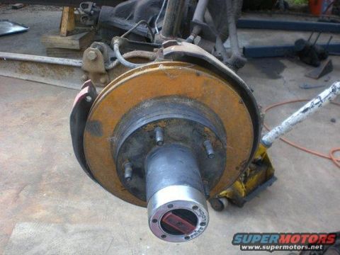 1967 Ford Mustang - In this position the brake hose want to rub on the top ball joint nut. You can re-route/reclock the hose. With warn style hub locks you wil…