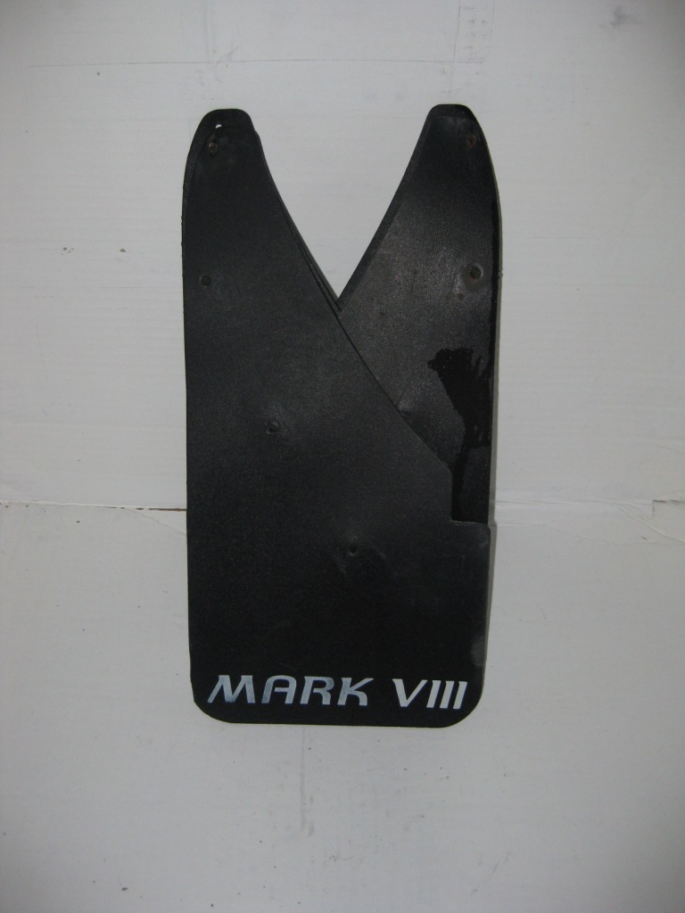 Black mud flap with "MARK VIII" text.