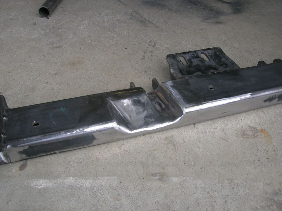 chrome bumper with mounting brackets