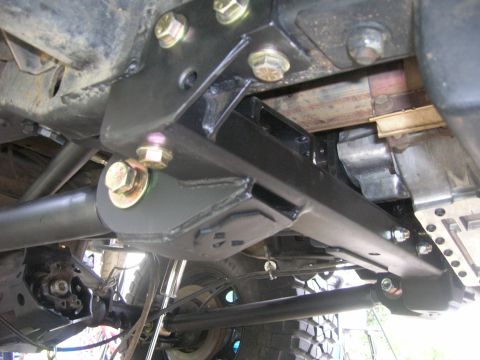 1996 Ford Bronco - Aftermarket rear suspension parts and differential are visible in this close-up view.