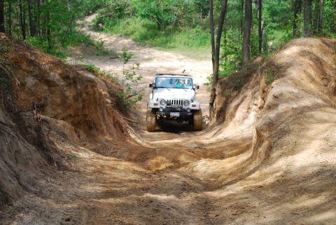2008 Jeep Wrangler - Jeep Wrangler TJ navigates a challenging off-road trail.