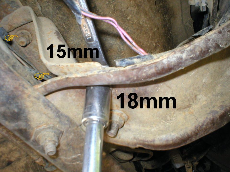 The upper 2 bolts (yellow) only need to be loosened.  There's not enough room to remove them anyway.