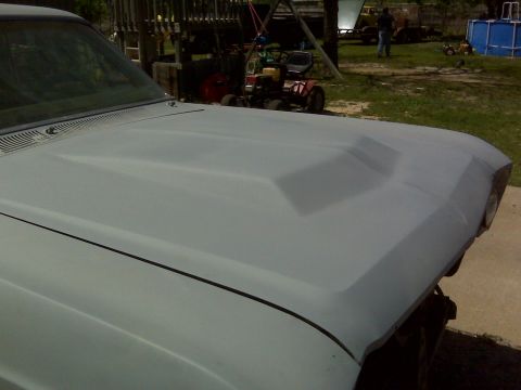 1966 Ford Ranchero - Installed Hood scoop