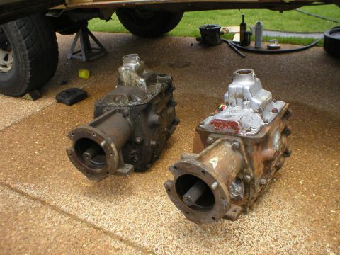 1983 Ford Bronco - The dirty one has been popping out of Reverse, so I'm swapping in the clean one temporarily, but I might have removed too many of the input…