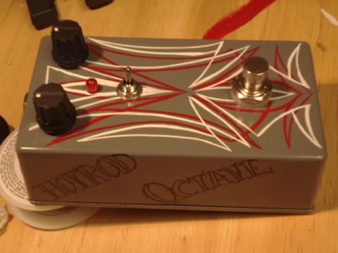 1979 Chevrolet C/K Pickup - This gray stomp box features "HOTROD OCTAVE" lettering and red and white pinstripes, along with a toggle switch and knobs.