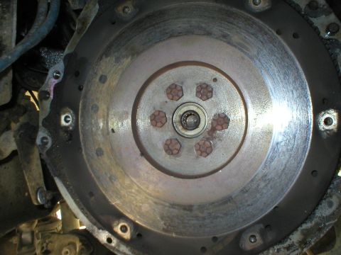 1983 Ford Bronco - While the transmission was down, I decided to inspect the clutch, which was worn down & starting to slip.