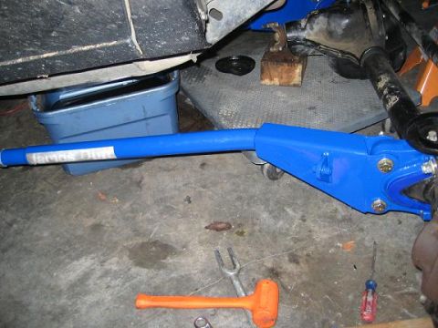 2004 Chevrolet Blazer - A blue suspension component is shown with a sticker that reads 'James Dun'.