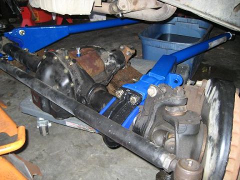 2004 Chevrolet Blazer - Close-up view of vehicle suspension components, likely during maintenance or repair.