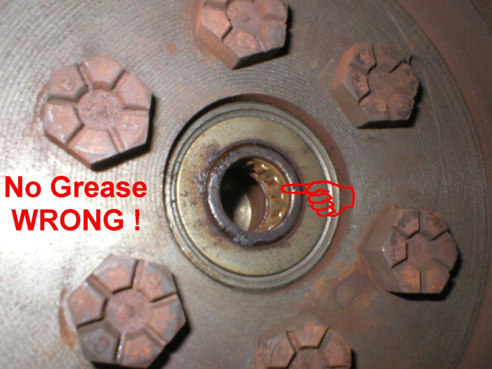 I also noticed some rust on the tip of the input shaft, and I discovered that I hadn't put any grease in the pilot last time.