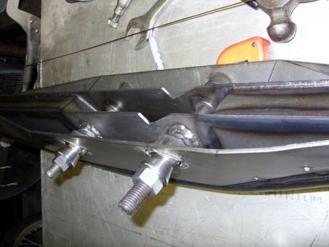 2008 Ford Bronco - Custom metal fabrication with visible bolts and welds, likely part of a vehicle modification.