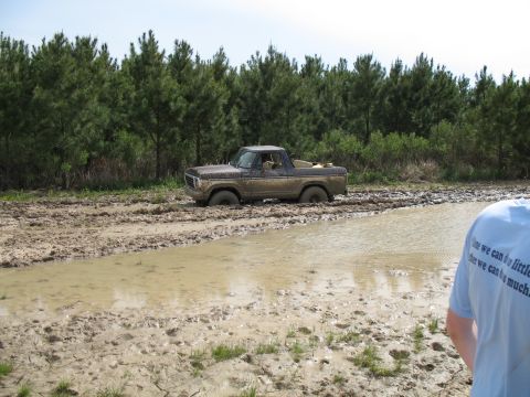 1979 Ford Bronco - just a low place on the edge of a rice field (there's nothing but weeds there at the moment)