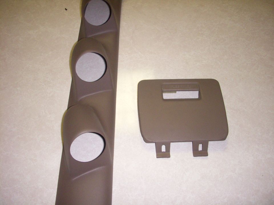 Brown A-pillar gauge pod and dash panel cover
