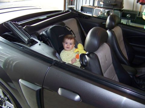 1993 Ford Bronco - Taylor's car seat installed