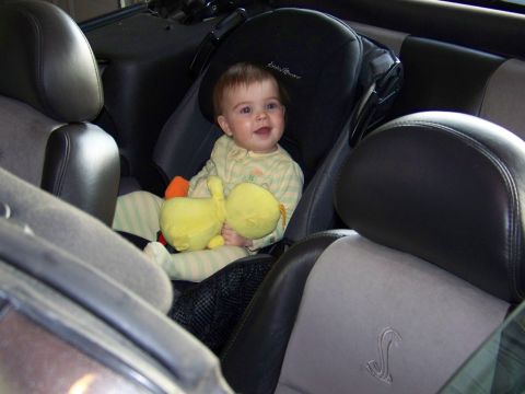 1993 Ford Bronco - Taylor's car seat installed