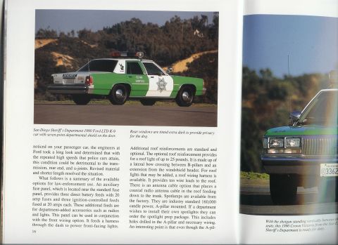 1991 Ford LTD Crown Victoria - San Diego Sheriff's Department 1990 Ford LTD K-9 car with seven-point departmental shield on the door.