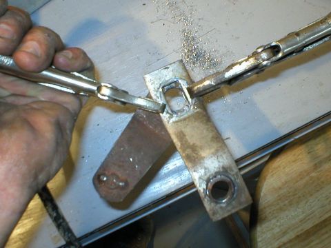 1983 Ford Bronco - I drilled a small hole in each corner - about 1/8".